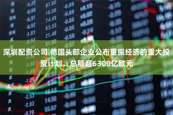 深圳配资公司 德国头部企业公布重振经济的重大投资计划，总额超6300亿欧元